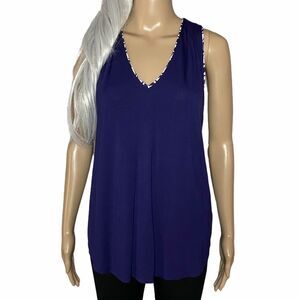 NWT Oscar de la Renta Pink Label Blue Tank Size Medium